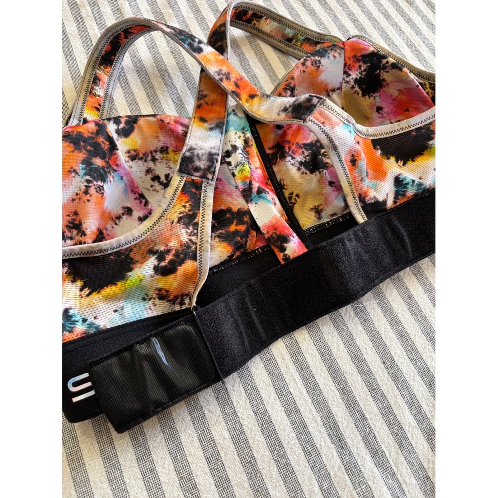 Shefit High Impact Size Small Orange Tie-Dye Print Custom Fit Sports Bra - Picture 8 of 10